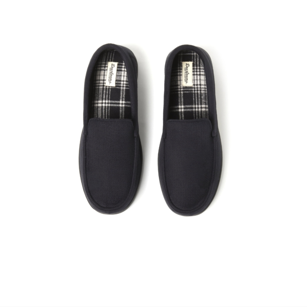 Dearfoams Cozy Comfort Men's Jason Microsuede Moccasin Slippers Sz 13/14